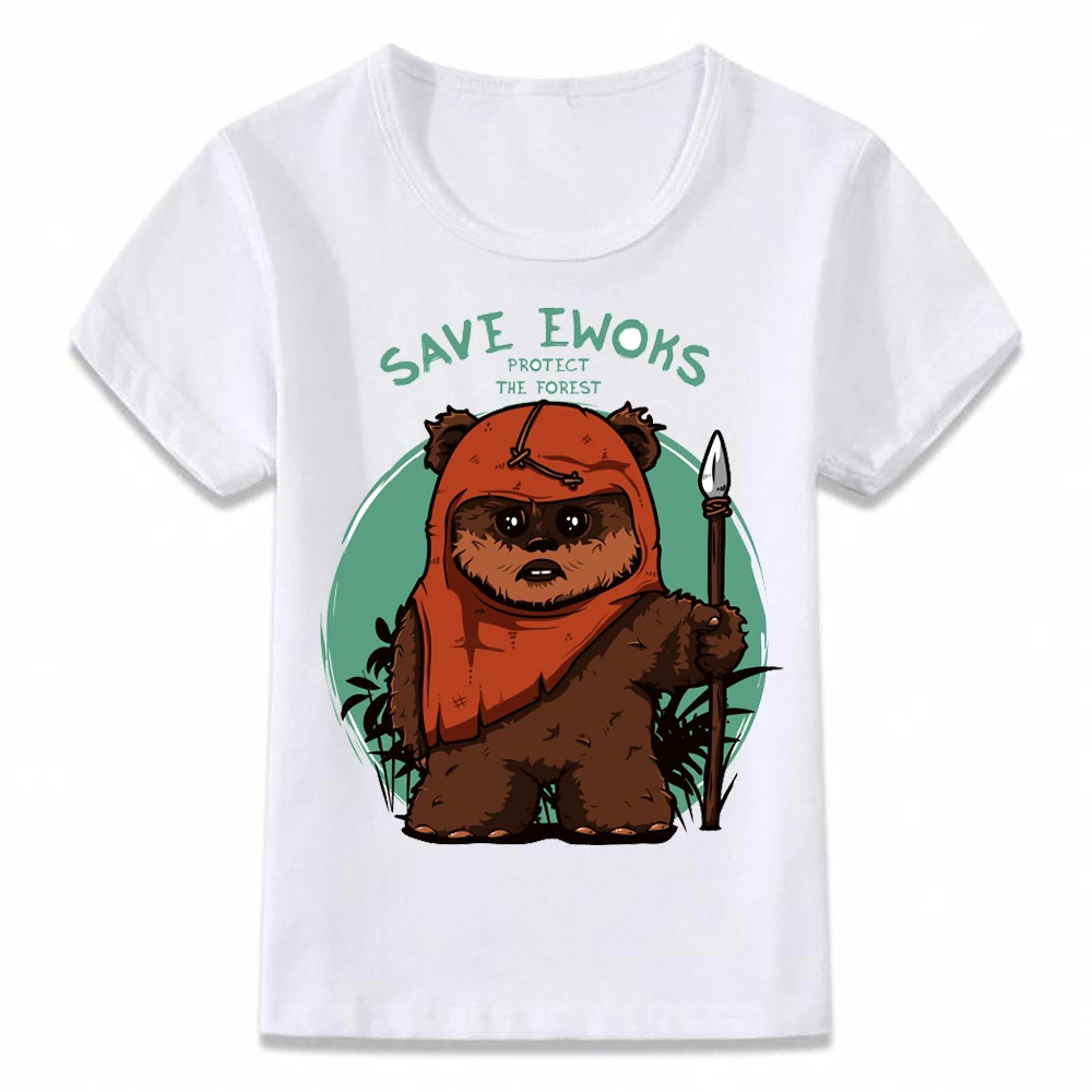 2V0040U Детская одежда футболка лес протектор сохранить Ewoks забавные Звездные войны футболка для мальчиков и девочек рубашки для малышей Tee - Цвет: 2V0040U