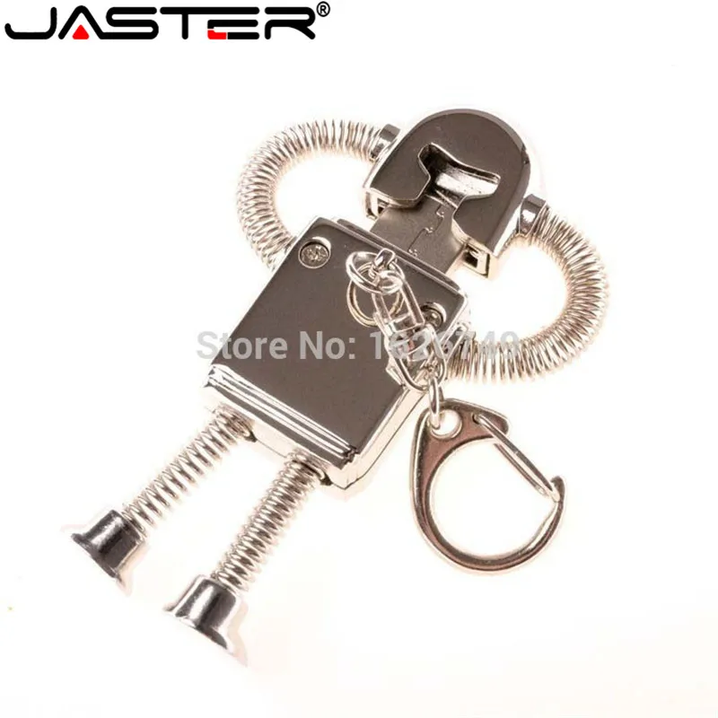 JASTER реальная емкость из нержавеющей стали крутой металлический робот USB флэш-накопитель 16 ГБ 32 ГБ 64 Гб мини Doraemon U диск ручка привод цепь новейшая