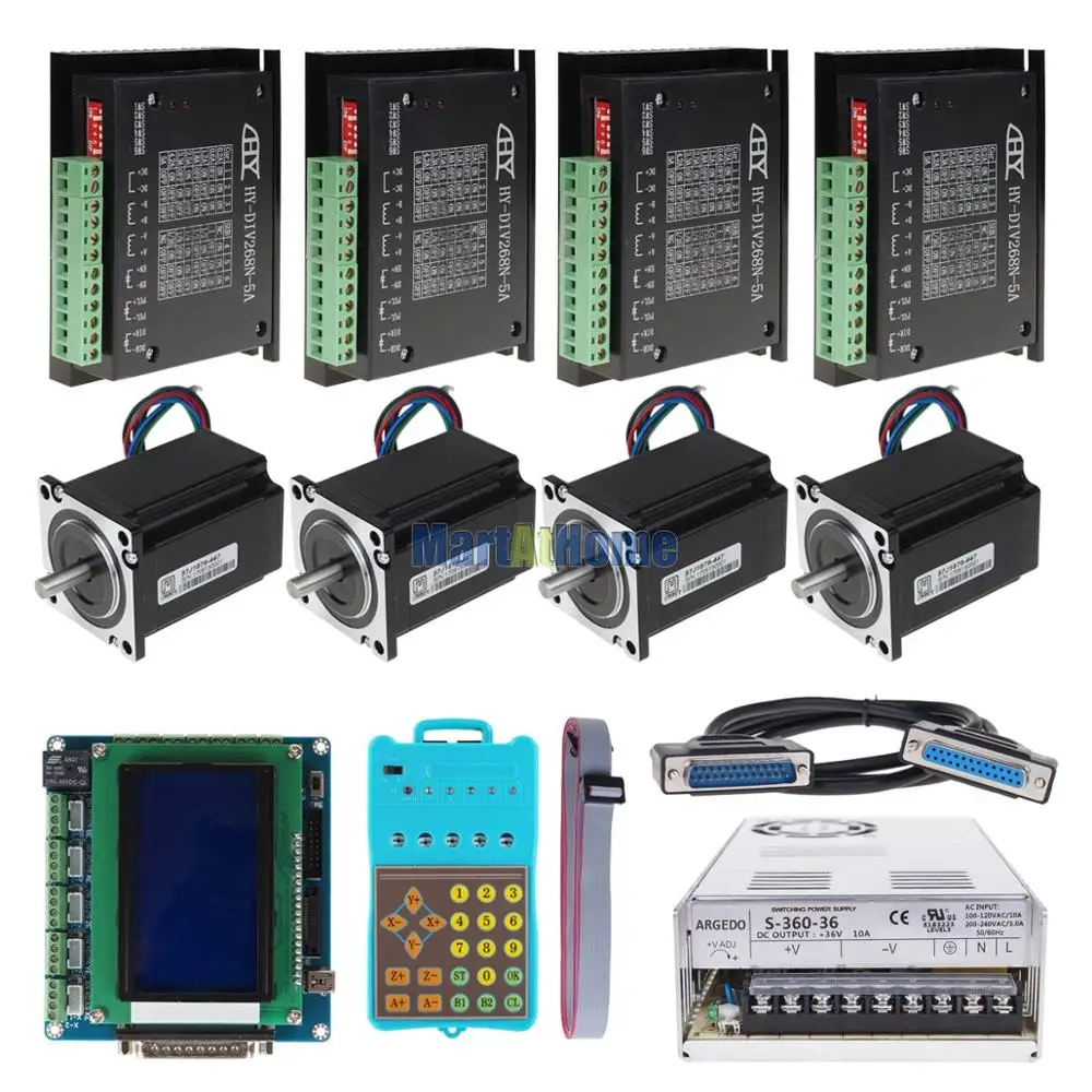 DMBCP002 CNC шаговый двигатель драйвер Комплект 3 оси 4 2Н. М с MPG контроллером поддержка