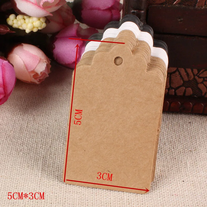 50 шт. DIY бумажные бирки из крафт-бумаги коричневые кружевные многоформовые