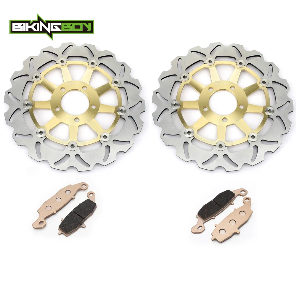 Передние тормозные диски BIKINGBOY и колодки для Kawasaki Z750 04 05 06 Z 750 S Z750S 2005 2007 ZR 7 99 ZR7S 01 02