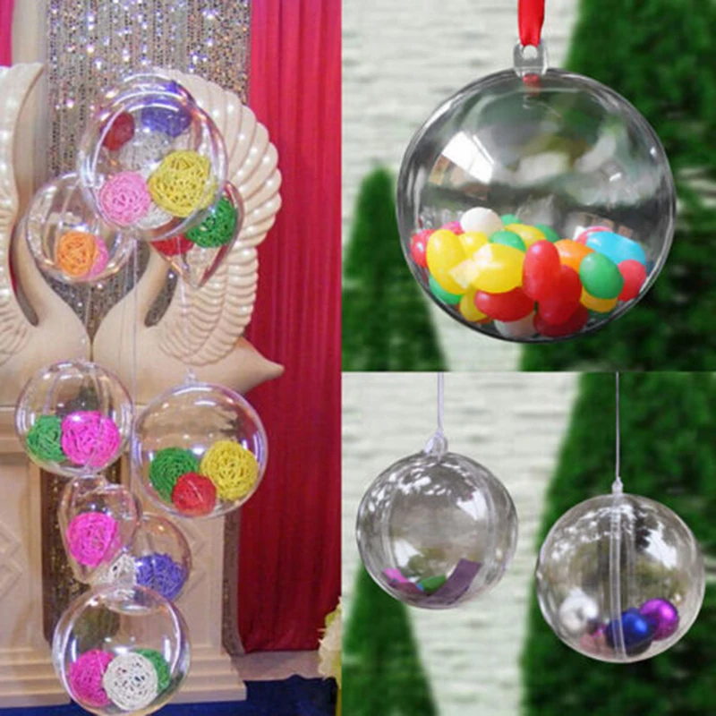5 шт прозрачные пластиковые сердца Рождественская елка Свадебные безделушки