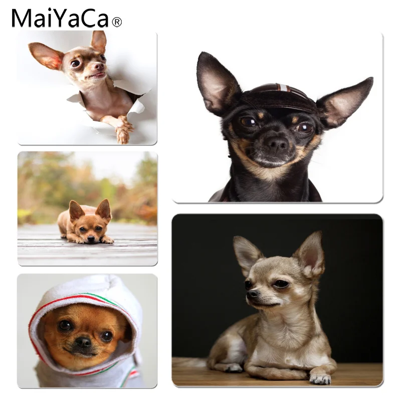 

MaiYaCa In Stocked Chihuahua Cute Pets Computer Gaming Mousemats Size for 180x220x2mm and 250x290x2mm Small Mousepad