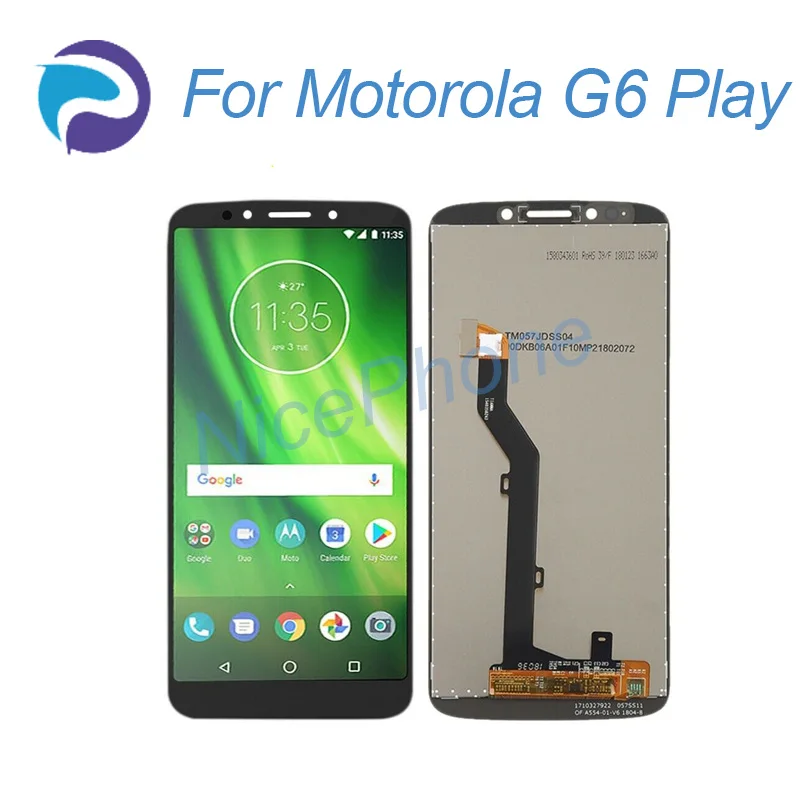 ЖК дисплей и сенсорный экран для Motorola Moto G6 Play с сенсорным экраном play возможностью