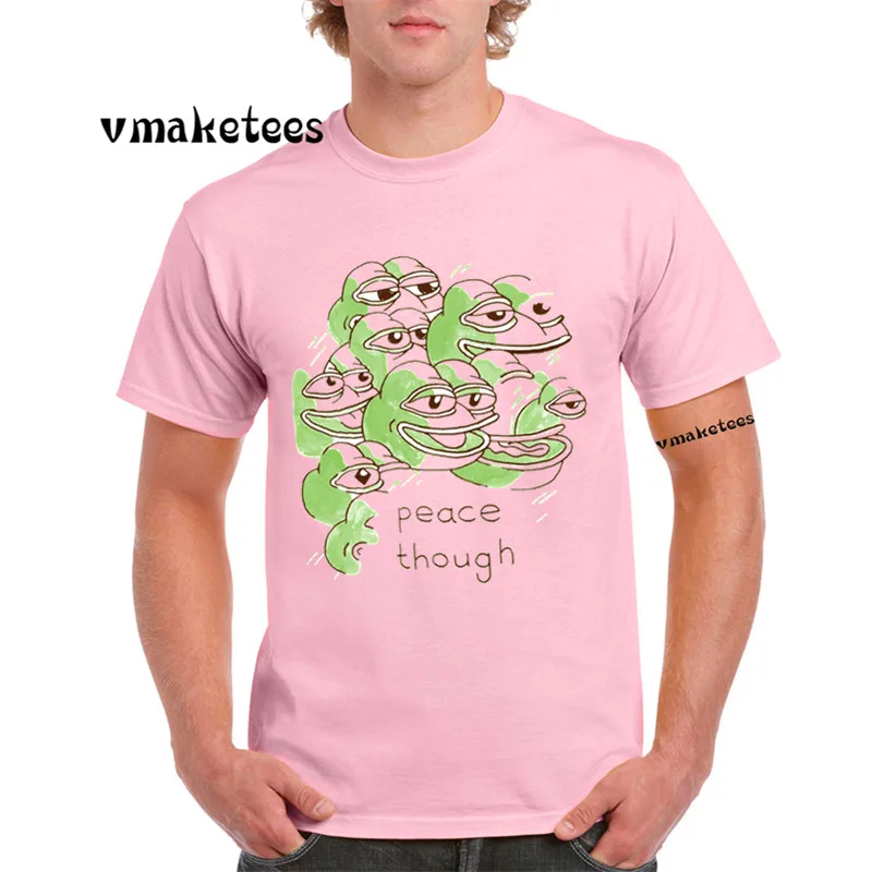 Принт Dank Memes Pepe забавная модная футболка с коротким рукавом круглым вырезом