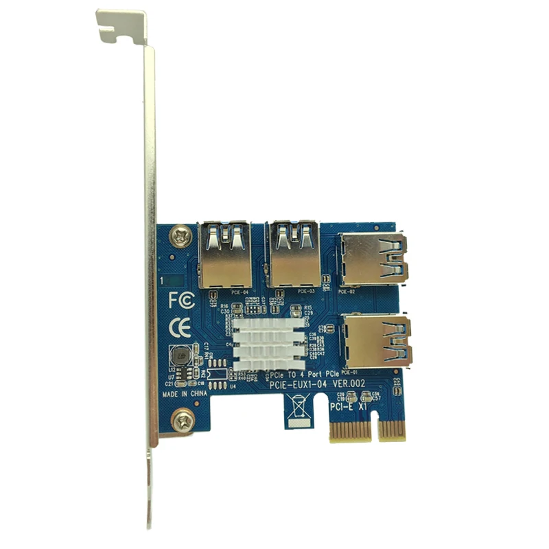 4 слота PCI E 1 Express 16X слот Внешняя Райзер карта адаптер плата PCIE множитель карты для