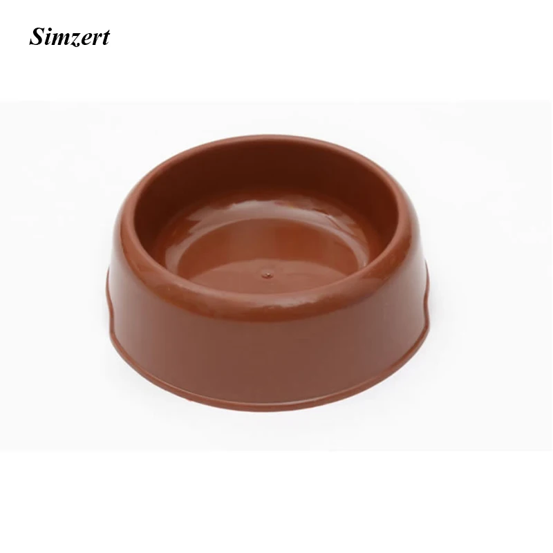 Simzert домашних животных пластиковая собачья миска Карамельный цвет чаша kl