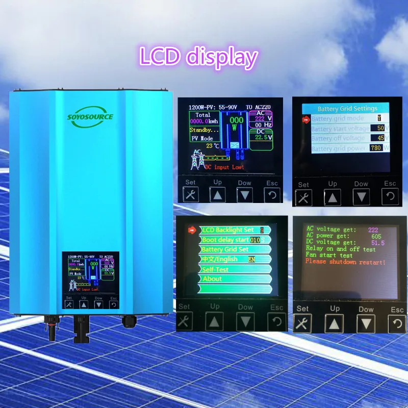 Сетки галстук инвертора 1000w PV: 55 V 90 постоянного тока в переменный ток 110 220 v