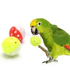 Pet Птица Попугай Игрушка полый шар с колокольчиком для Cockatiel жевательная игрушка Веселая клетка игрушки принадлежности для птиц разные цвета C42