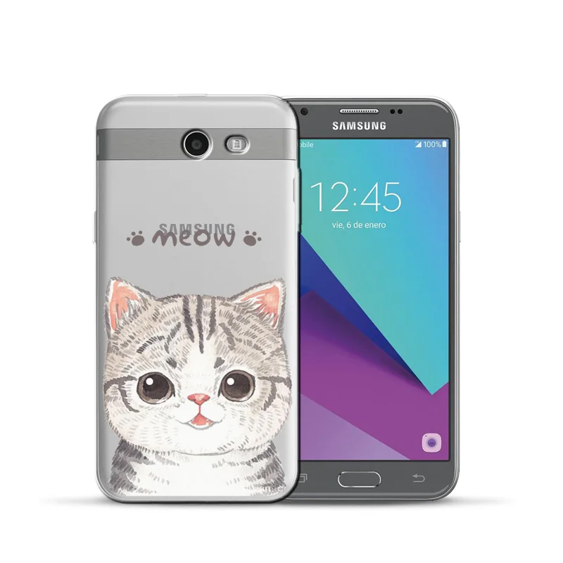 Мягкий ТПУ чехол для Samsung Galaxy S8 кошка S9 Etui S7 Edge Plus J3 J5 J7 2016 2017 чехлы | Мобильные