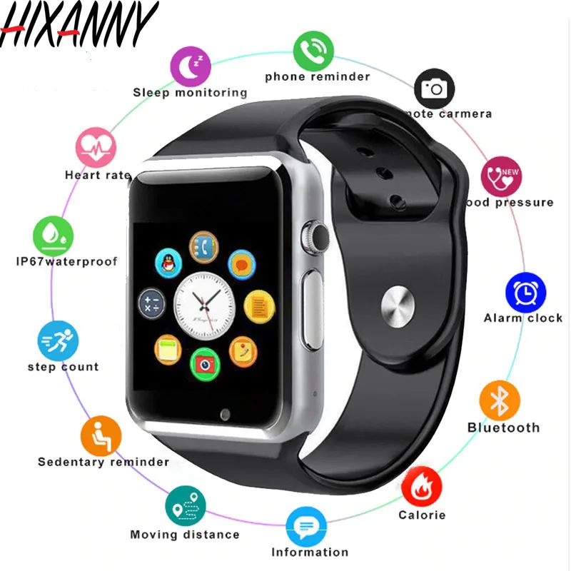 A1 наручные часы Bluetooth Смарт Спорт Шагомер с сим камерой Smartwatch для Android смартфон