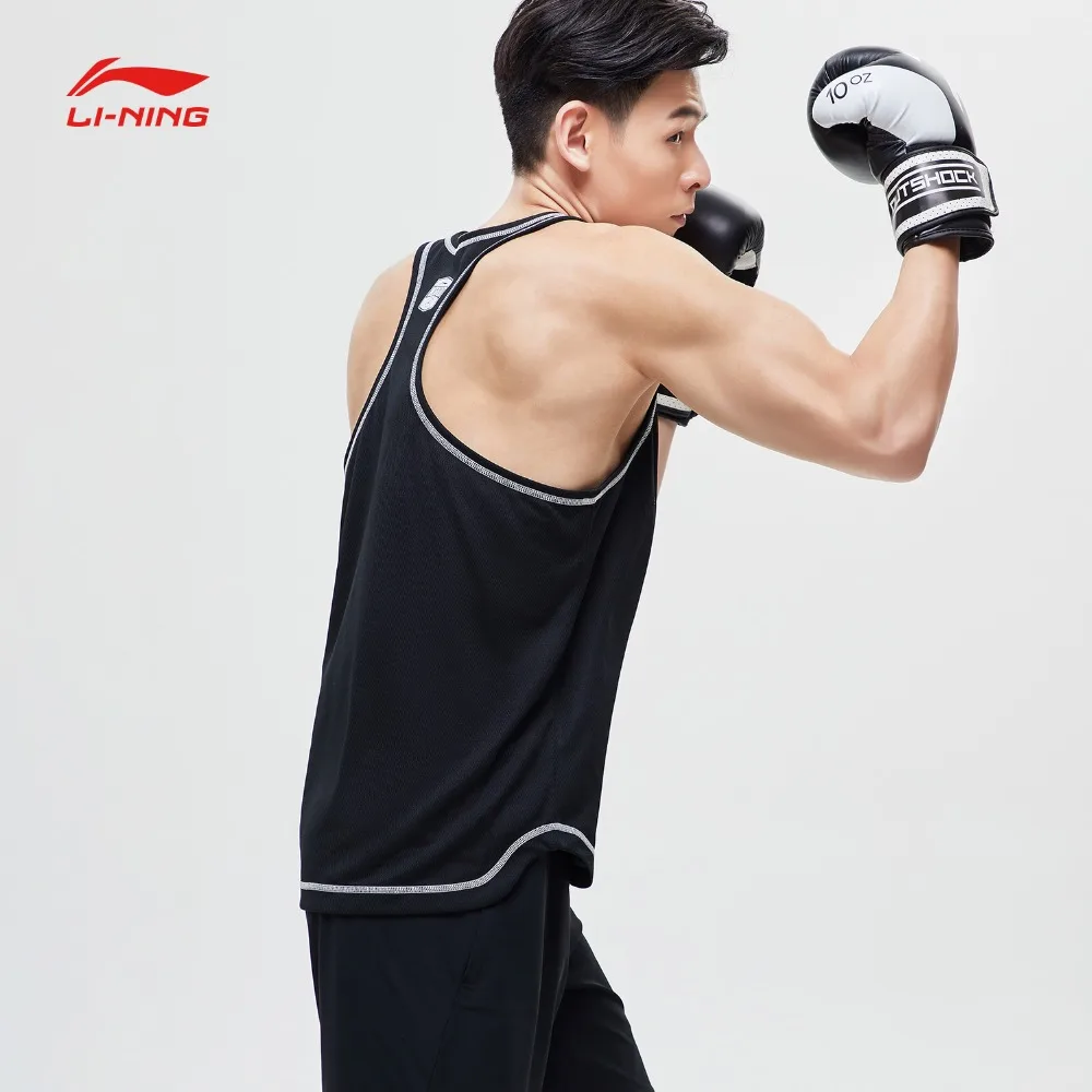 Li Ning мужская тренировочная серия Воздушная майка из полиэстера Стандартная