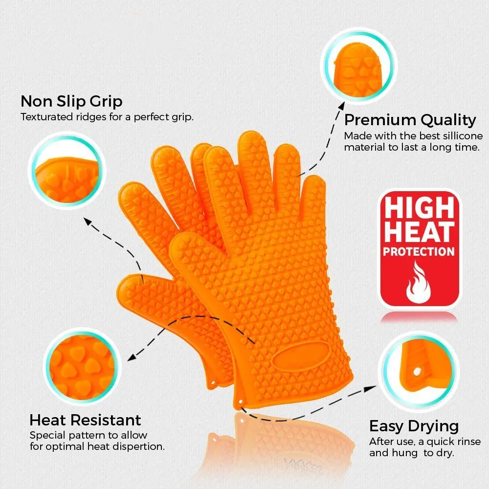 Набор инструментов для барбекю 2 гриля перчатки с пальцами медведя коготь