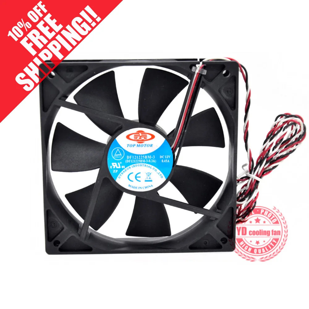 Новый верхний двигатель DF121225BM 12025 12 см 3PIN В 0.45A охлаждающий вентилятор |