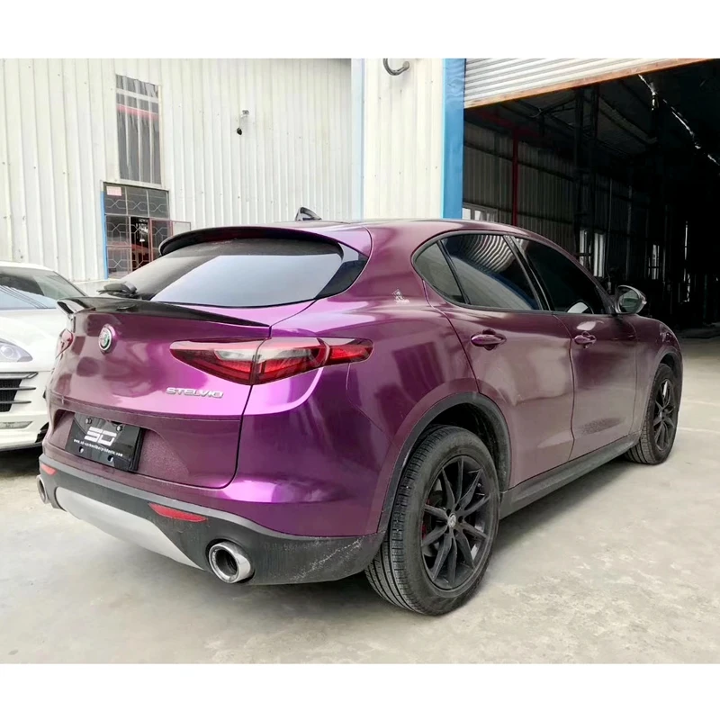 Для Alfa Romeo Stelvio спойлер из углеродного волокна задний спойлер багажника черный отделка Quadrifoglio Verde SD Стиль