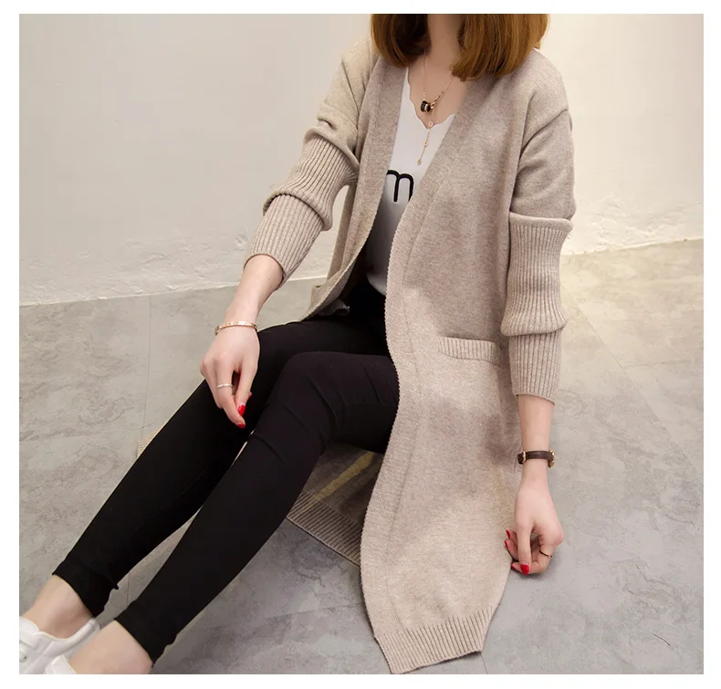 2019 Cardigan For Women Long Autumn Winter Warm Casual Sweater Sleeve Knitted Tops |