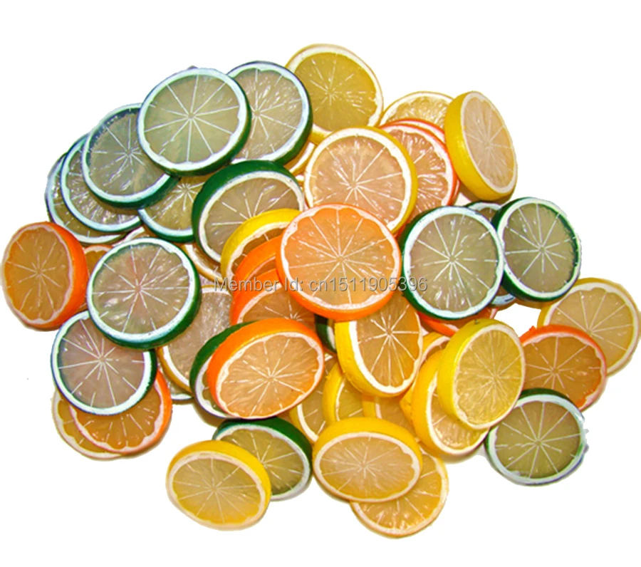 Реалистичные искусственные кусочки оранжевых фруктов Декоративные фрукты