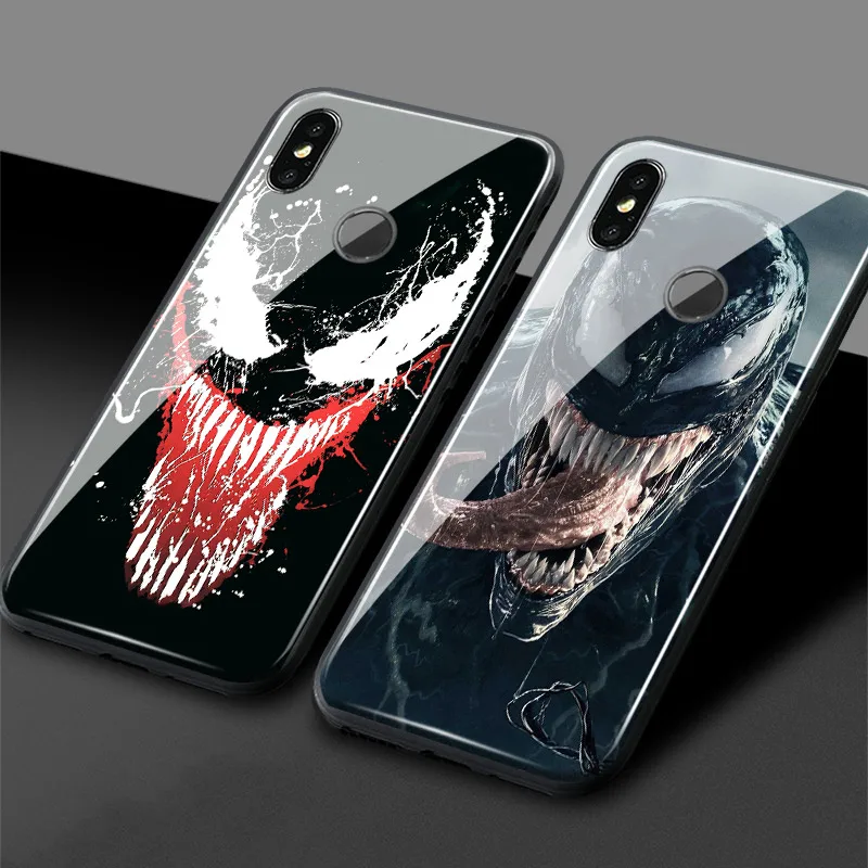 Venom Marvel mcu чехол для телефона оболочка мягкая силиконовая стеклянная крышка для Xiaomi mi 8 9 SE mi x 2 2s 3 Red mi Note 5 6 7 8 Pro