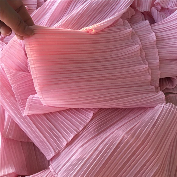 2 м/лот 17 см розовый Сделай Сам качественный шифон кружево оборки складной подол