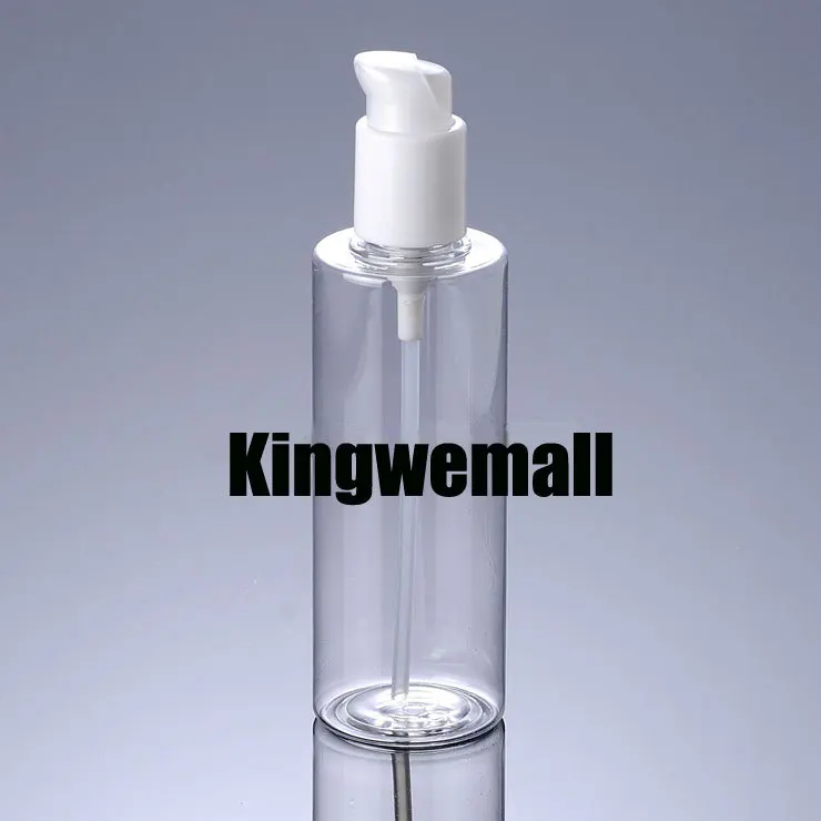 

300pcs/lot 250ml Plastic Lotion Container Bottle with White Press Pump For Cosmetic Packaging FTK30