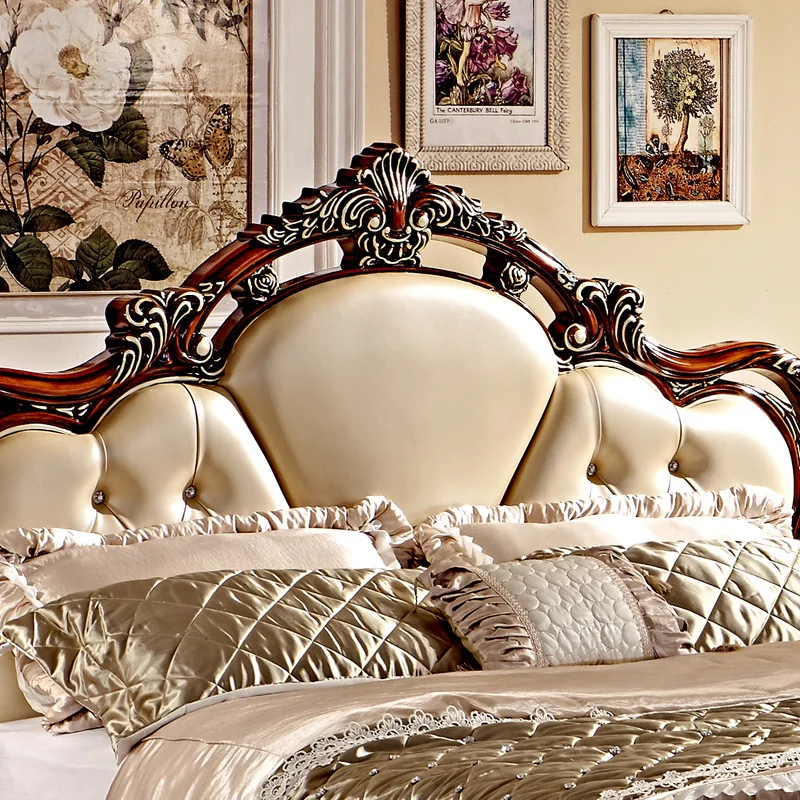 Европейский стиль высокое качество 5 шт. набор для спальни с резьбой от Foshan Furniture |