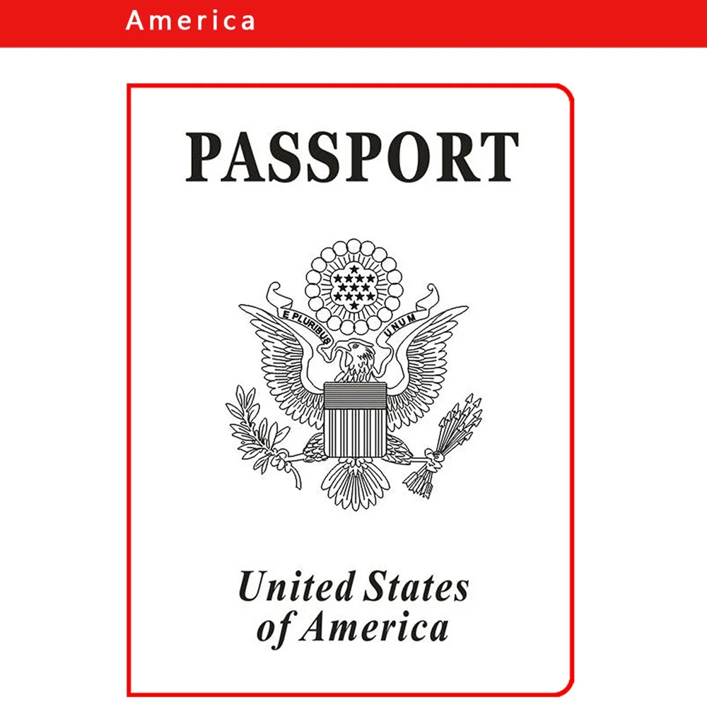 United States Винтажная кожаная защитная обложка для паспорта во многих странах мира, натуральная воловья кожа, держатель для паспорта, держатель для документов - Цвет: United States