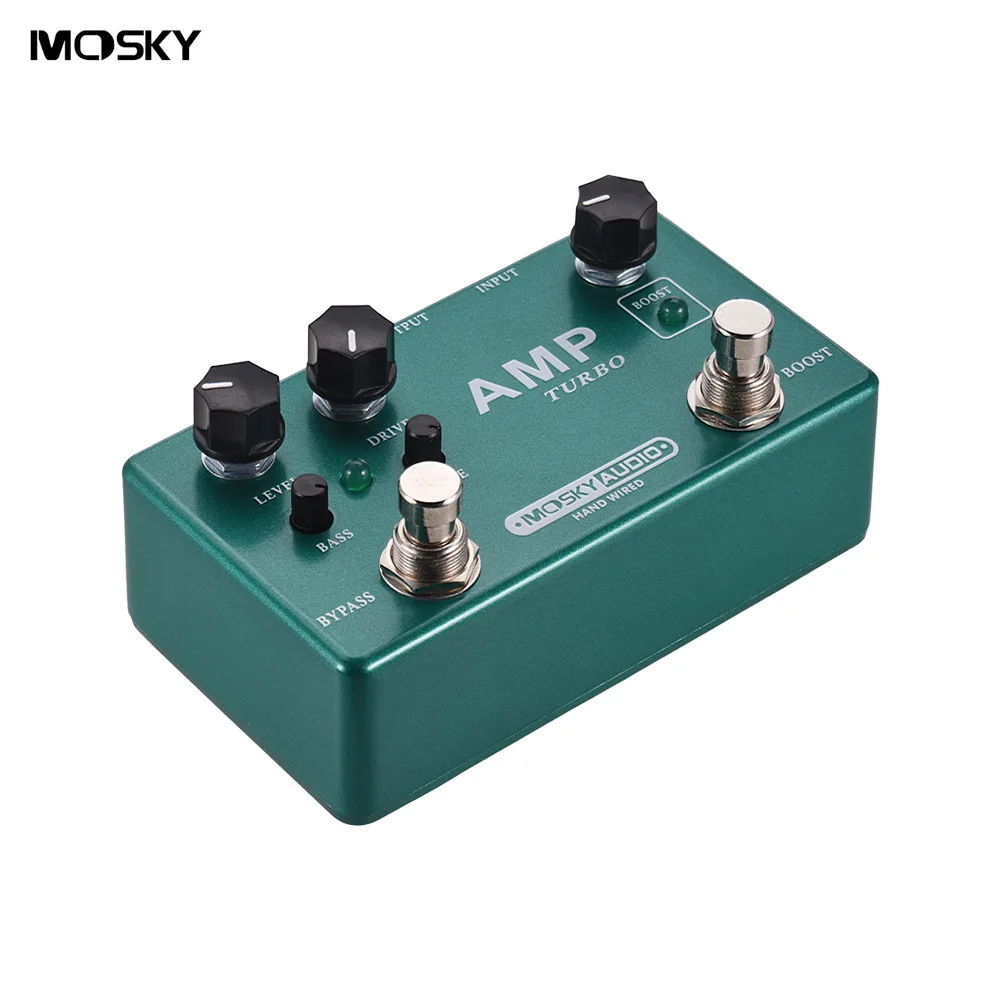 Гитарная педаль с эффектами MOSKY AMP TURBO 2 в 1 усиление + эффекты Overdrive полностью