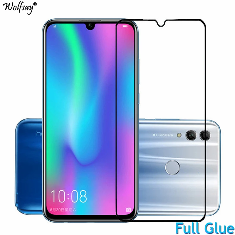 

1PCS Full Glue Screen Protector For Huawei Honor 10 Lite Tempered Glass Full Cover For Huawei Honor 10 Lite 9H 2.5D Premium Film