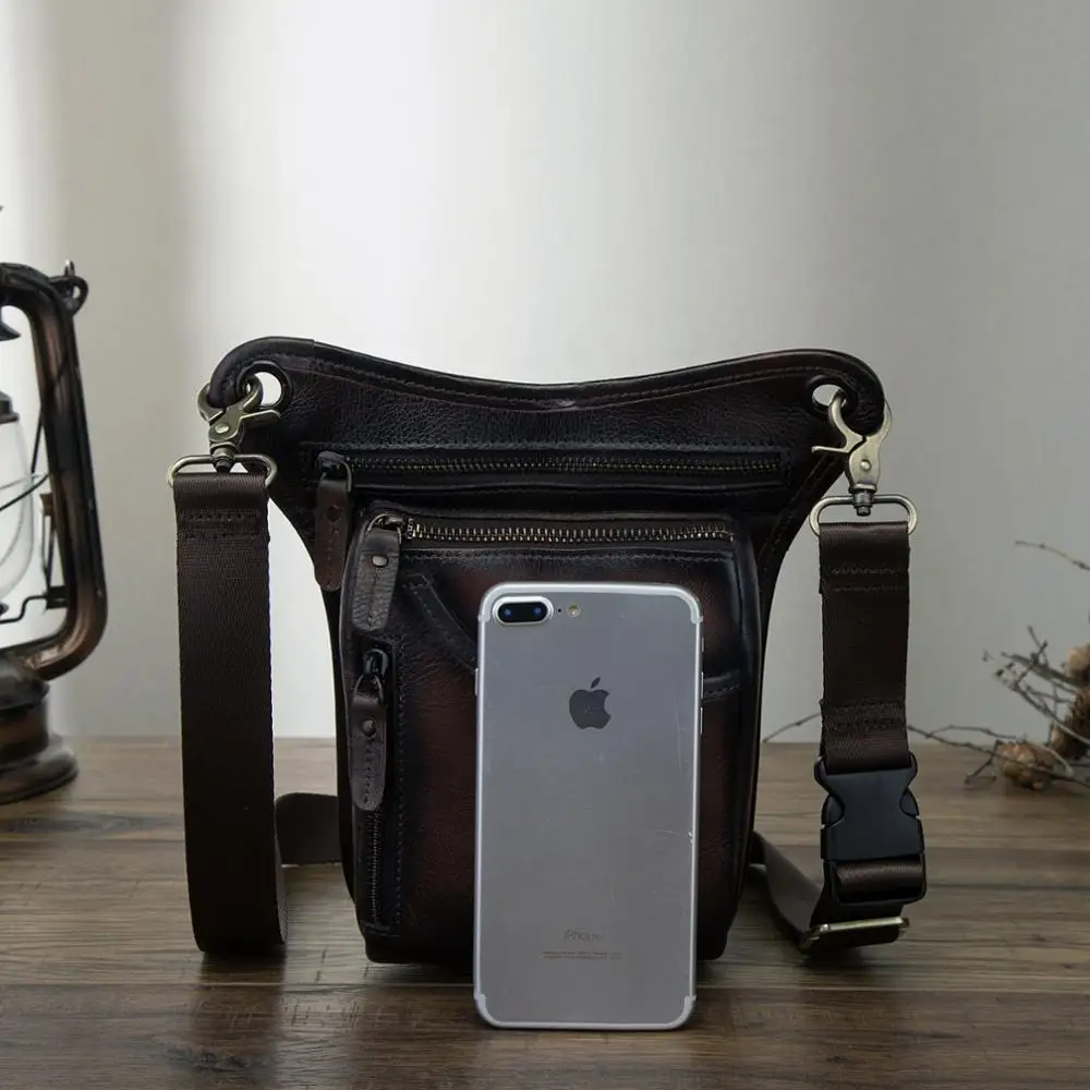 Новая качественная кожаная мужская модная маленькая сумка-мессенджер через