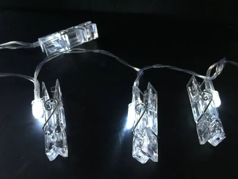 2 м F5 фото зажим светильник Фея изображение колышек Дисплей 20LED Рождественские