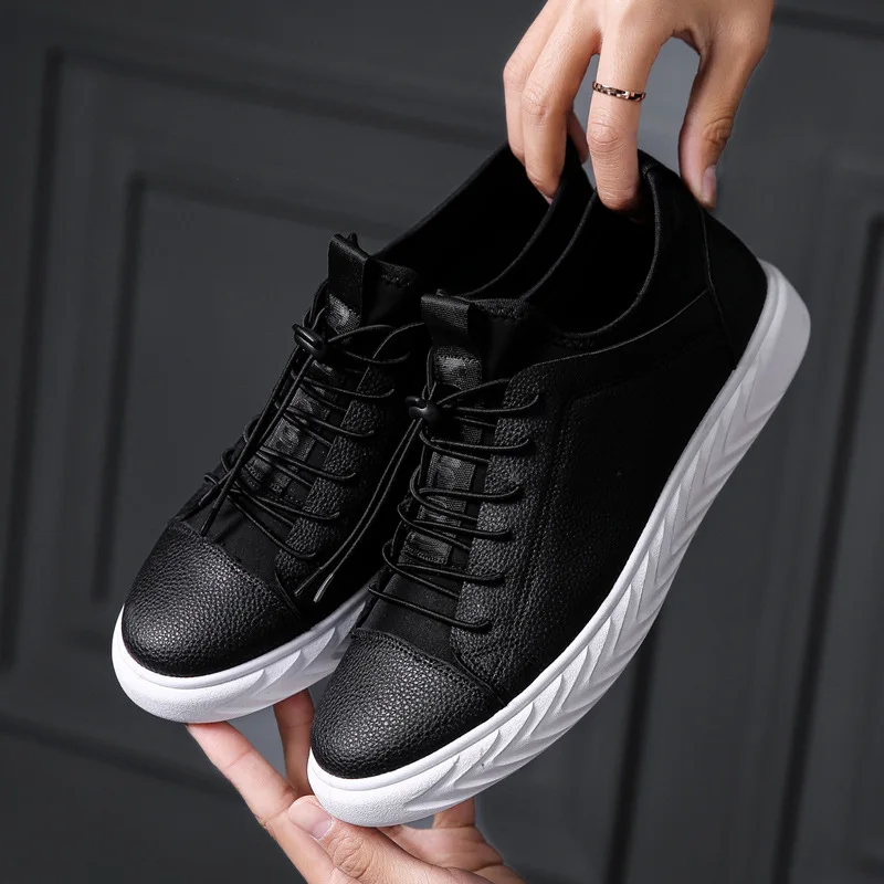 Мужские низкие ботинки для скейтбординга из искусственной кожи сезон весна