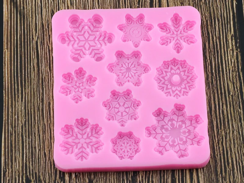 DIY силиконовая форма "Снежинка" Fondant(сахарная) для малышей для именинного пирога декоративное устройство для шоколада формочка «кружево» Полимерная глина формы для выпечки