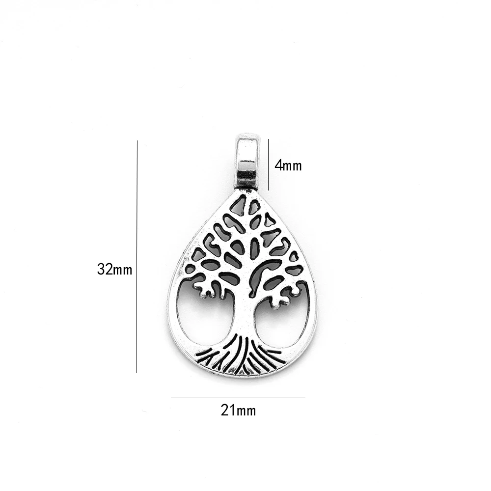 10pcs/lot 21*32mm Charm Drip Tree of Life Jewelry Accessories Necklace Pendant Bracelet | Украшения и аксессуары
