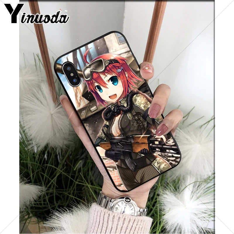 A6 Yinuoda AK47 пистолет ТПУ Мягкий силиконовый чехол для телефона чехол для iPhone X XS MAX 6 6s 7 7plus 8 8Plus 5 5S SE XR - Цвет: A6