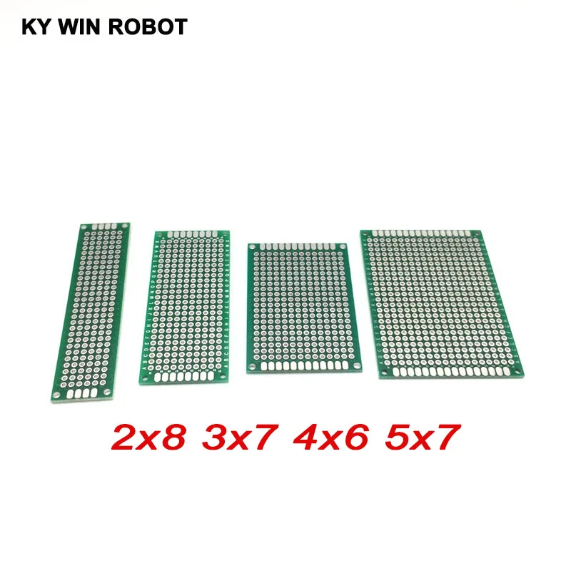 

4 pcs 2x8 3x7 4x6 5x7 cm double sided Copper prototype pcb Universal Board