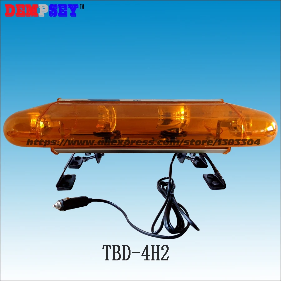 TBD-4H2 ,Rotator Mini Lightbar, 0.6M Length Rotator Halogen lamp Lightbar,DC12/24V Amber Warning lights truck,Magnetic install