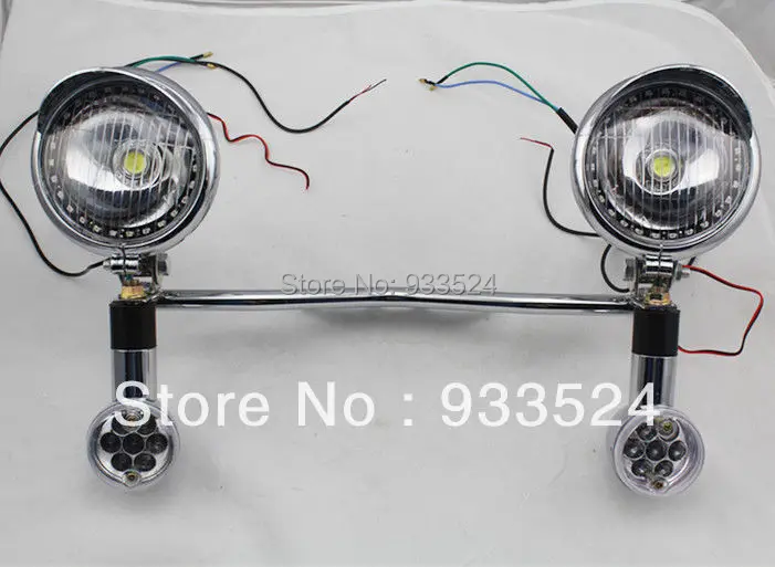

Motorcycle Chrome LED Turn Signal Driving ANGEL EYE Spot lights For Honda Yamaha Suzuki Kawasaki Cruiser Chopper Cafe Racer