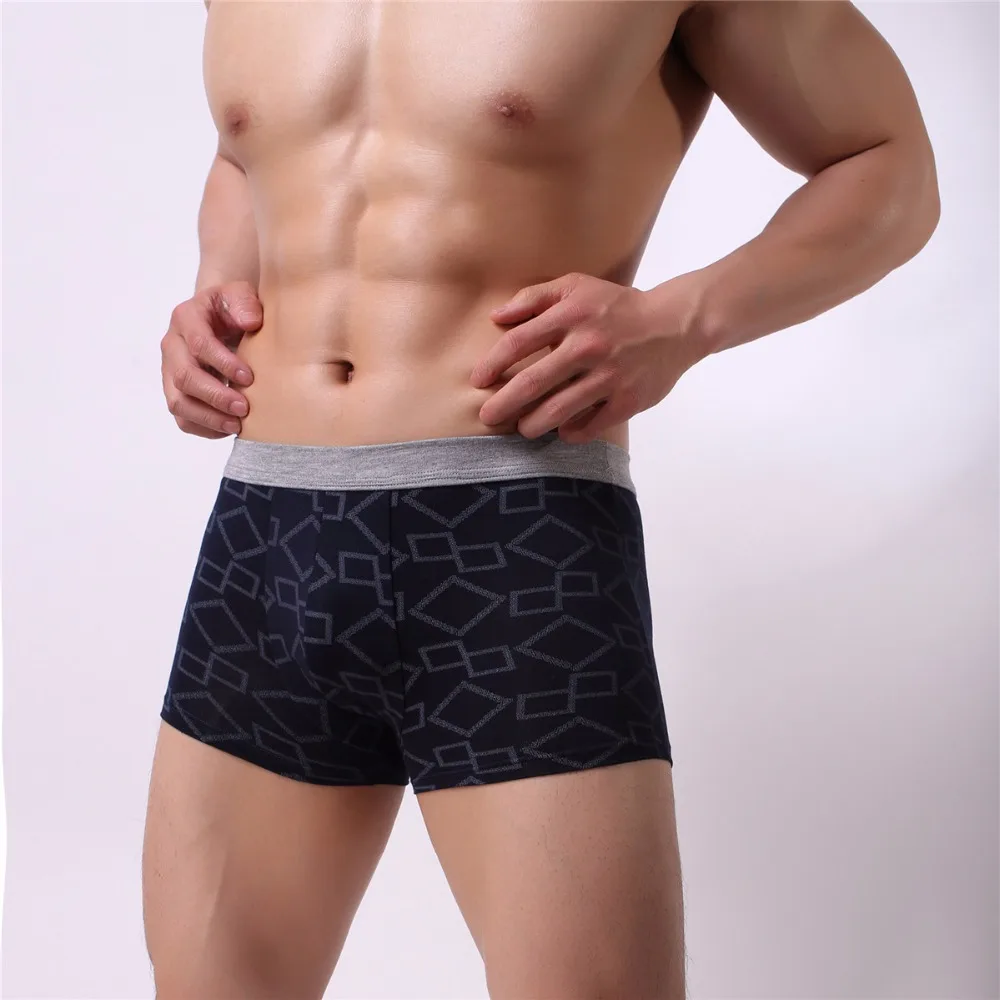 

Factory wholesale 100pcs/lot Cotton Men Boxer Soft Breathable Underwear Male Comfortable Solid Panties Underpants Boxershort