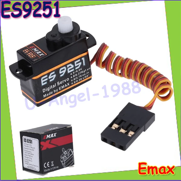 4 шт./лот Emax ES9251 2,5g цифровой сервопривод RC сервопривод 0.27kgf. См для RC вертолета самолета часть(es08ma es08md es08a