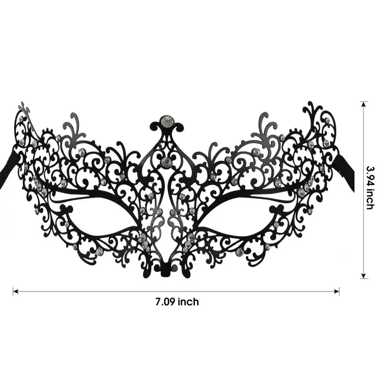 2 шт. пикантные Для женщин из металла Crystal Eye Mask готический черный для ночного клуба маска для вечеринки Многофункциональный маскарад Вечерние торжественные Маска Костюм