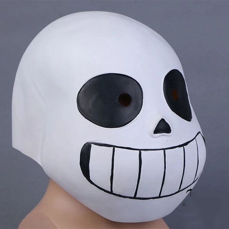 Игры Undertale косплей костюм толстовки крутой Скелет Cos синее пальто на молнии с капюшоном свитер латексная маска для мужчин мальчиков и женщин