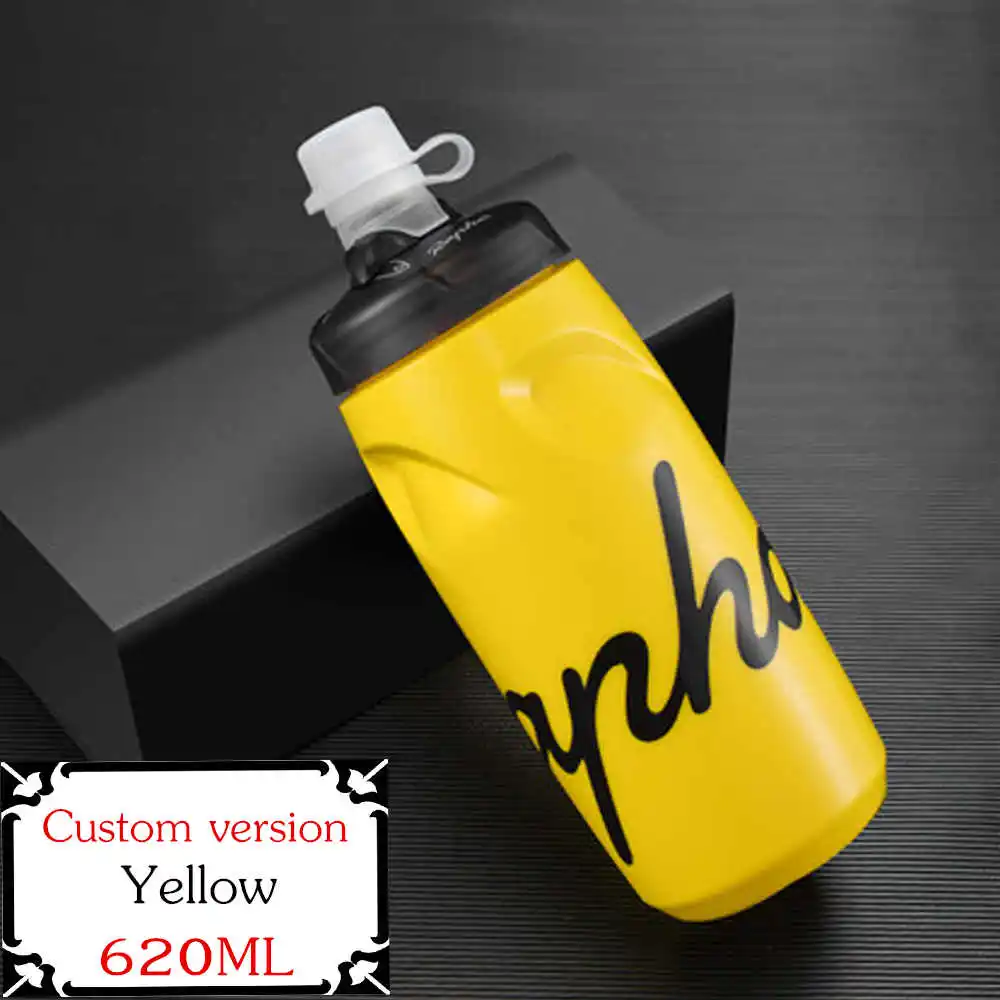 yellow 620ml Rapha спортивные велосипедные бутылки 620 мл 750 мл ультралегкие велосипедные бутылки для воды на открытом воздухе велосипедные бутылки - Цвет: yellow 620ml