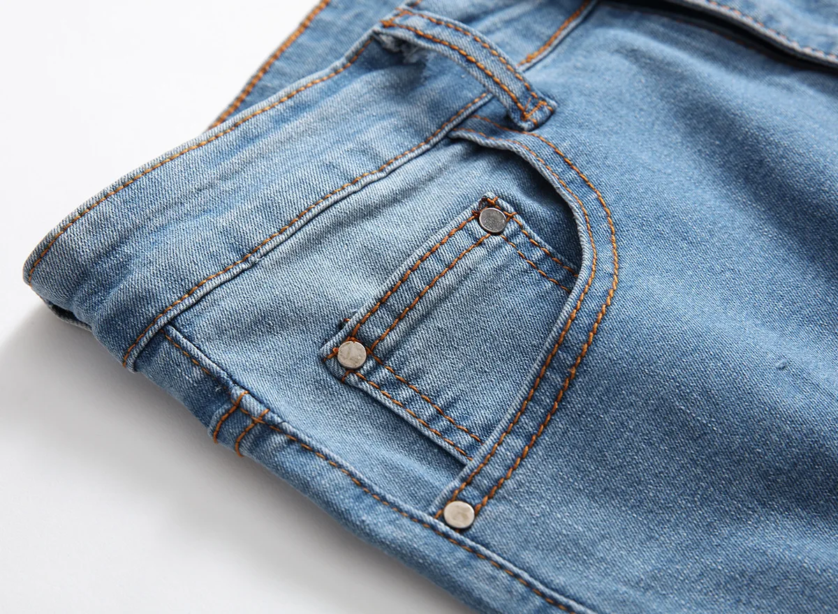 Мужские джинсы светло синие с прорывами 2019|street jeans|jeans jeansman hole |