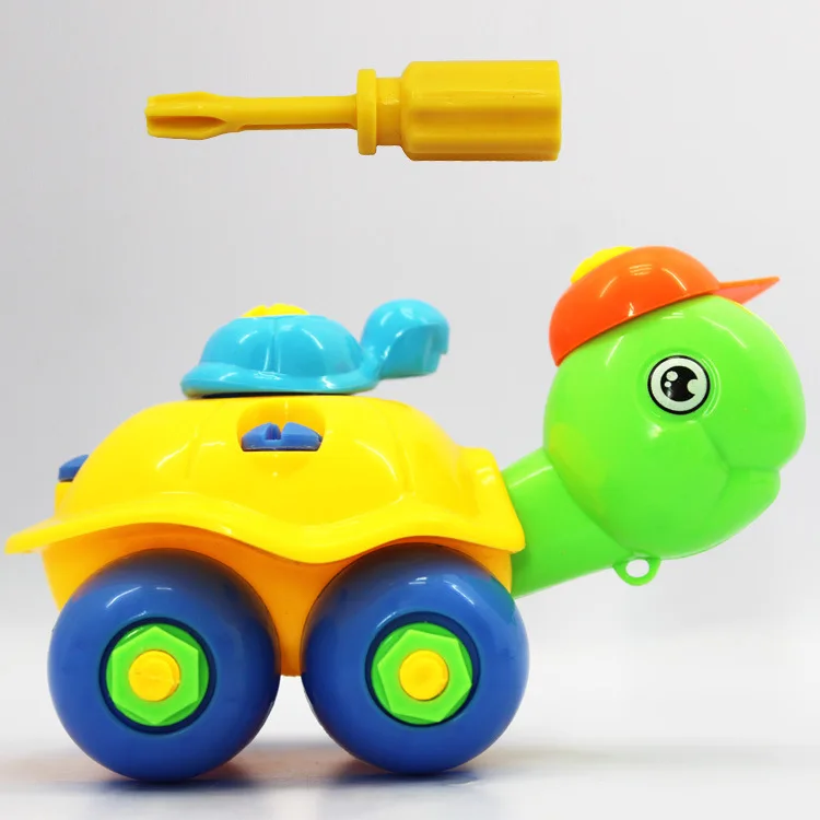 Раннее Обучение Образование DIY Винт Гайка Группа установлен пластик 3d головоломка разборка черепаха детские игрушки для детей игрушки