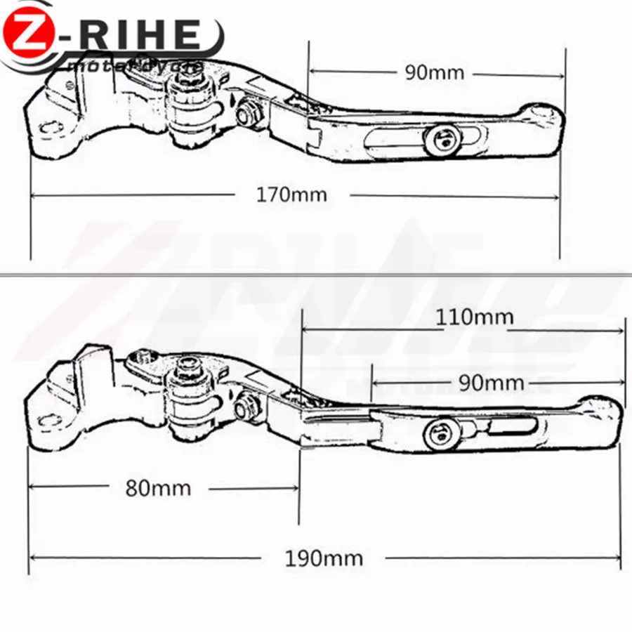 CNC алюминиевые аксессуары для мотоциклов Складные Выдвижные рычаги сцепления
