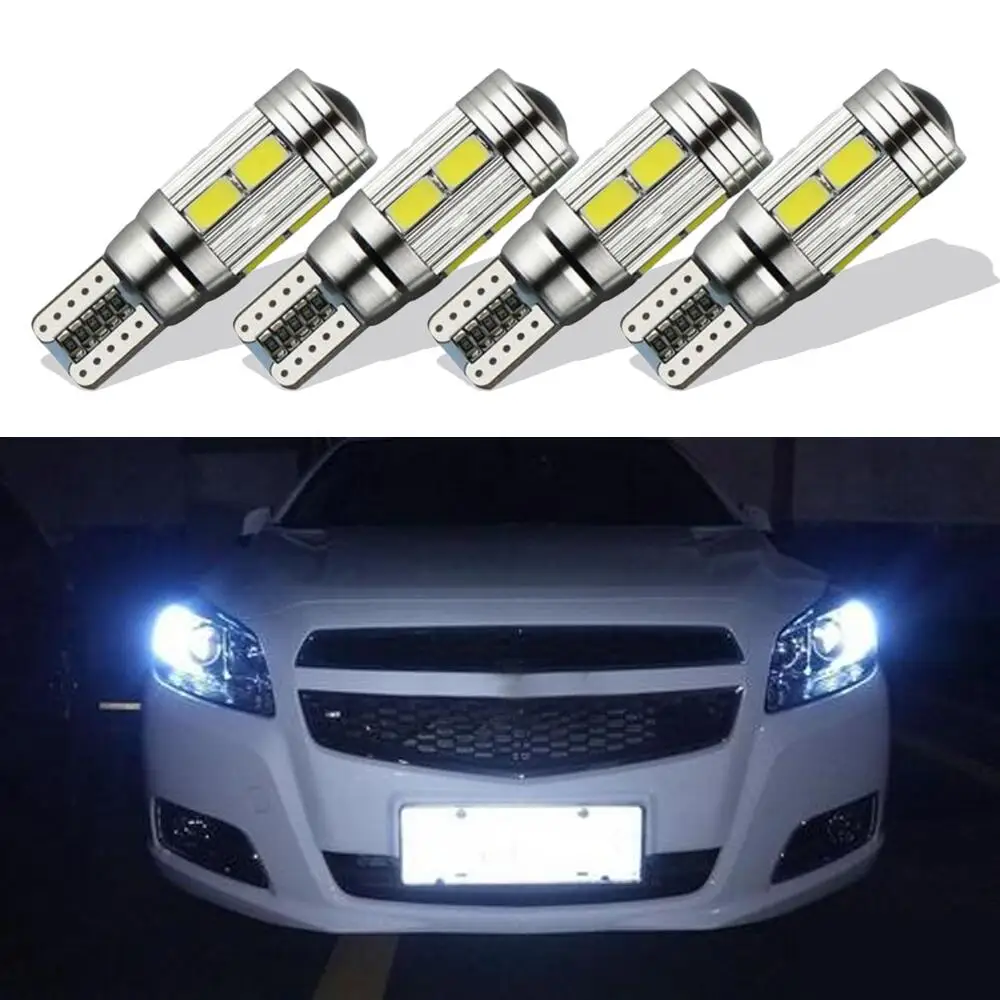 4 шт. Автомобильные светодиодные лампы T10 Canbus W5W 10 SMD 5630 5730 Светодиодные светильник