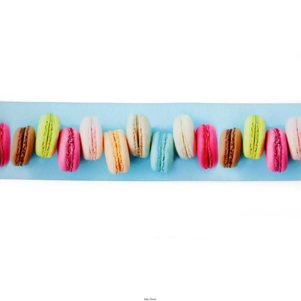 6 мм 75 Macaron printedribbon сахарные конфеты grosgrain ленты 22 25 38 diy ручной работы банты для