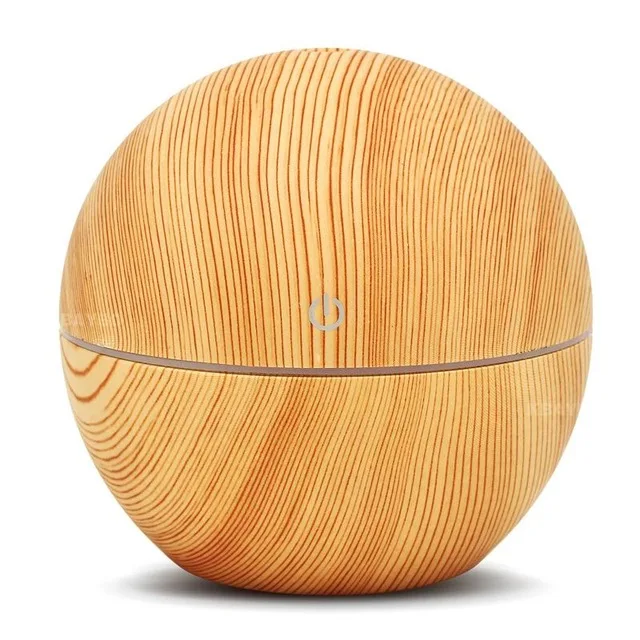 Light Wood KBAYBO 130 мл увлажнитель воздуха Электрический Арома диффузор Ароматерапия Эфирные масла Холодный Туман чайник 7 цветов светильник - Цвет: Light Wood