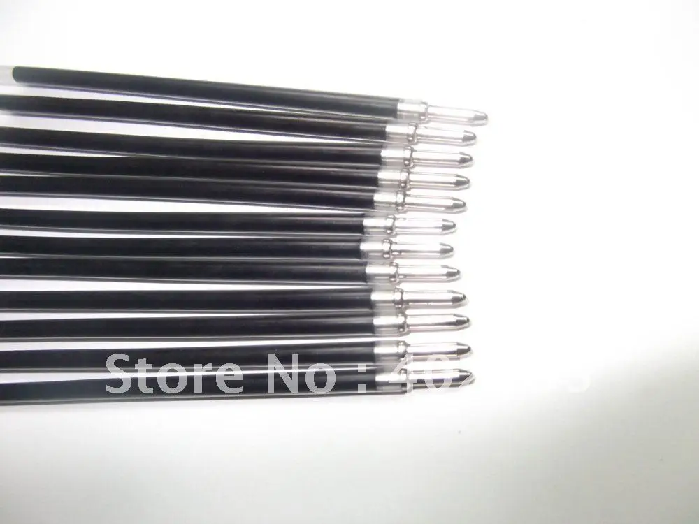 Оптовая продажа 500 шт. черная пластиковая шариковая ручка заправка подходит для