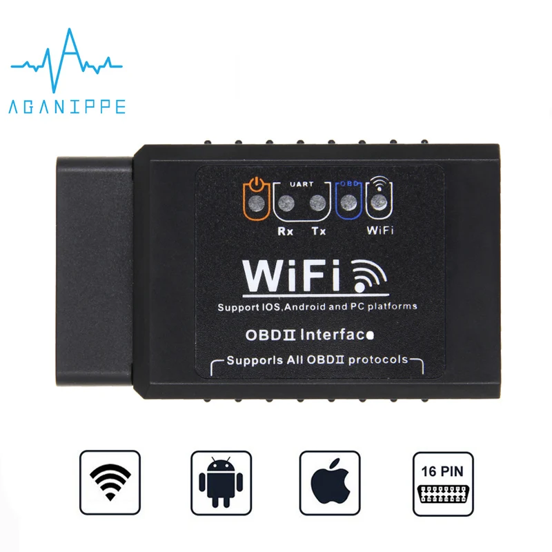 

Автомобильный сканер Elm327 V1.5 Wifi OBD2 Диагностика автомобиля OBD 2 Elm 327 V1.5 Wi-Fi автомобильный диагностический инструмент с русским приложением OBD ...